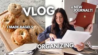 VLOG: decluttering, homemade bagels & my new  journal setup (yes, I have another one)