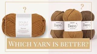 Drops Daisy VS.  Sandnes Garn Double Sunday Yarn Comparison- Untwisted Threads