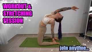 WORKOUT & STRETCHING SESSION:  booty burn & more // !socials