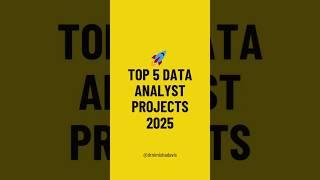  Top 5 Data Analyst Projects to Land a Job in 2025!  #DataAnalyst #SQL #Python #PowerBI #Tableau