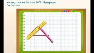 Луч. Виды углов. обозначение углов .что такое луч. Математика 4 класс
