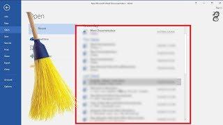 How to Disable or Delete Recent Document List in Word:  Clear Recent Documents History in  Word