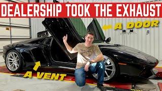 BUYING A Lamborghini Aventador And The DEALERSHIP Took The Exhaust Off...