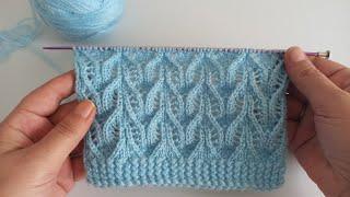 İÇ İÇE BAŞAKLAR ÖRGÜ MODELİ / yelek modelleri / knitting pattern