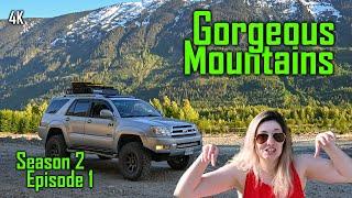 Overlanding to GORGEOUS mountains, abandoned building, BEAR, and backcountry camping in BC! - S2/E1