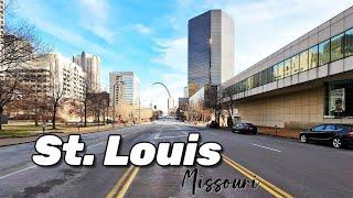 St. Louis Walking Tour |  downtown St louis Missouri| walking downtown St louis | 4K | 2023