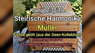 Klangbeispiele Steirische Harmonika Müller Fichte geölt (Seen-Kollektion) GCFB Haute Symmetric 3