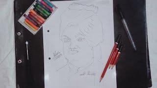 how to draw Swami Vivekanand pansil art // pansil Arts #shorts #painting