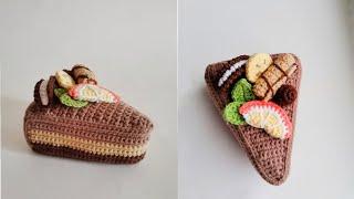 Шоколадный торт крючком. Cake crochet pattern