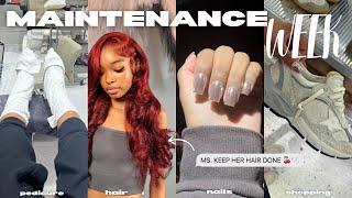 spend a full MAINTENANCE week w/me: red hair, nails, pedicure, buying gifts, running errands