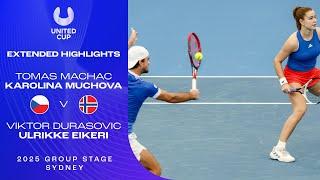 Machac/Muchova v Durasovic/Eikeri Extended Highlights | United Cup 2025 Group B