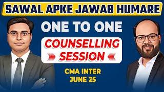 सवाल आपके जवाब हमारे | CMA Inter June 25 | Live Counselling Session | How to Prepare CMA Inter