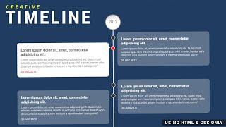 HOW TO CREATE CSS TIMELINE USING HTML & CSS ONLY  | CREATIVE CSS TIMELINE