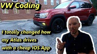 VW Coding - I Totally changed How My VW Atlas Drives with a cheap IOS App.