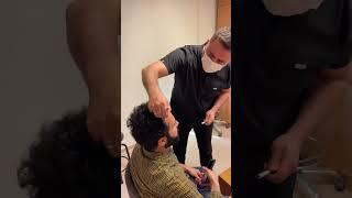 Hair Transplant day of a patient  - Dermatolog Dr. Mustafa TÜMTÜRK