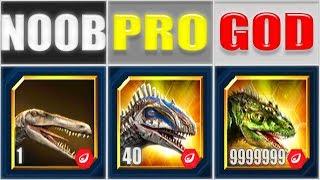 NOOB vs PRO vs GOD - MICRO S-DNA PACK CONCAVENATOR 999+ | JURASSIC WORLD THE GAME