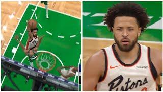 CADE CUNNINGHAM DUNKS ON DERRICK WHITE IN TRANSITION | NBA Highlights Today