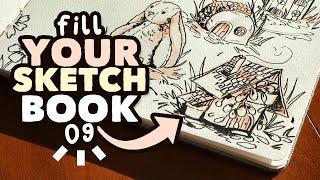 Ways to FILL YOUR SKETCHBOOK! // episode 09 - tiny houses