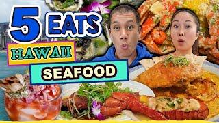 ULTIMATE SEAFOOD TOUR on Oahu – 5 Spots: HAWAII Best SEAFOOD! GIANT Crab, Lobster, Shrimp & More