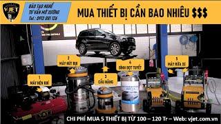 Cần bao nhiêu tiền để mua Cầu nâng ô tô, Máy rửa xe áp lực cao, Thiết bị chăm sóc xe