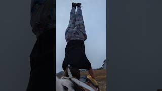 Headstand without a spot#horse #equestrain #trickriding #stuntrider #fypシ゚ #subscribe #viralshort