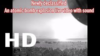 Newly declassified An atomic bomb testing open for public live videos with sound 1955 Remastered