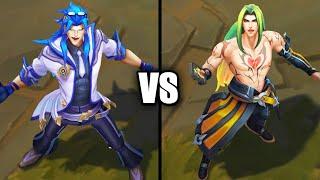 Battle Academia Kayn vs HEARTSTEEL Kayn Skins Comparison (League of Legends)