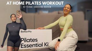 BetterMe pilates equipment unboxing review + at home pilates workout for beginners