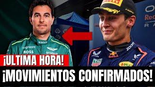 ¡BOMBAZO! GEORGE RUSSELL FIRMA CON RED BULL *CHECO PÉREZ A ASTON MARTIN*