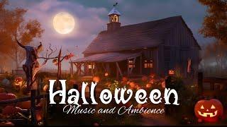 Haunted Pumpkin Farm Halloween Ambience  Spooky Music & Thunderstorm  Relaxing Halloween 2024