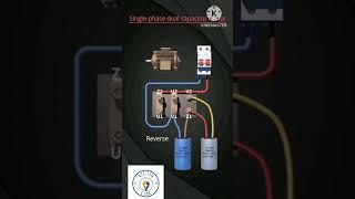 How to connect single phase dual capacitor #shorts #singlephasemotor #capacitor #eee #electrical