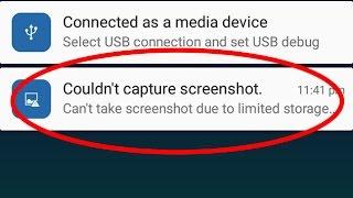 Fix Couldn't capture screenshot-Can't take screenshot due to limited storage space