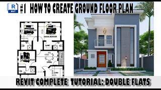 #1 HOW TO CREATE DOUBLE FLATS GROUND FLOOR PLAN: REVIT 2025,2024, #broadway Newyork, El Paso Texas.