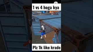 Koushik vs 4 pro player 1 vs 4 situation in free fire only red number #freefire #shorts #koushik