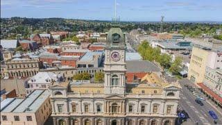 Driving in the city of Ballarat Victoria 