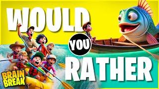 Would You Rather Brain Break ️ Freeze Dance for Kids  Summer Campout ️ Just Dance  Danny Go