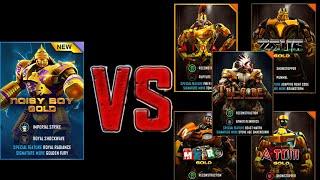 Noisy boy gold (new robot) vs WRB GOLD|real steel WRB