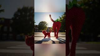 Guess who’s walking the strawberry kitten to school…   #purrfecto