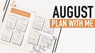 Bullet Journal AUGUST PLAN WITH ME 2020 | paper stitching & habit tracking