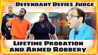 Defendant Defies Judge Fleischer | Lifetime Probation and Armed Robbery | #judgefleischer #crime