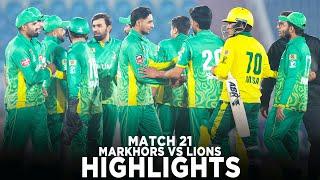 Full Highlights | UMT Markhors vs Nurpur Lions | Match 21 | Champions Cup 2024