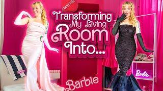 Turning My Living Room into A FULL SCALE Barbie Dream House!  #barbie