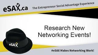 #eSAX Networking 101: Research New Networking Events