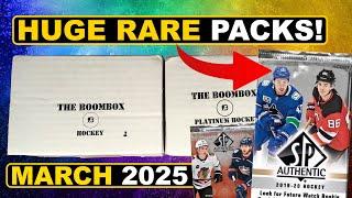 HOW MANY SP AUTHENTIC PACKS?!? - Opening The BOOMBOX Platinum Hockey + BOOMBOX Hockey - March 2025