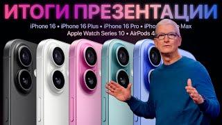 iPhone 16 представлен ОФИЦИАЛЬНО – Итоги презентации Apple за 10 минут