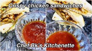 Crispy chicken sandwiches with bbq sauce by Chef Bk’s kitchenette