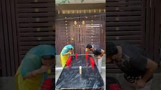 Glass pick with balloon challenge ,entertainment challenge #familygames #familychallenge