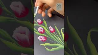 Easy Flower Painting |Acrylic #art #asmr #drawing #artist #painting #easy #artwork #acrylicpainting
