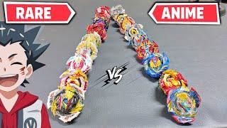 ANIME beyblades vs RARE beyblades fight | anime vs rare