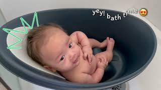 My Shnuggle bath time - Zeus  | Zeus, the Baby Vlogger | The FFZ Esparis